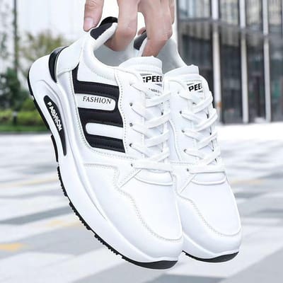 Sportschoenen Heren Herfst Leer Heren Casual Schoenen Jeugd Student Hardloopschoenen Live Uitzending Zelfde Mode Match Dad Schoenen 44 gray