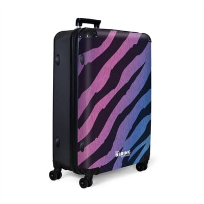 NoBoringSuitcases.com® - Koffer groot - Reiskoffer lichtgewicht - Kleurrijke zebra print - Rolkoffer met 4 wielen - Grote trolley XL - 98 liter bagage