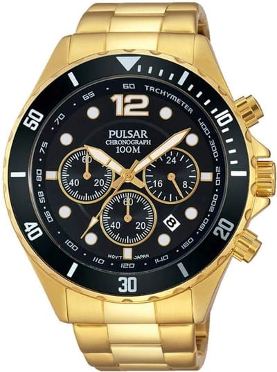 Herenhorloge Analoge Quartz RVS Met Zwarte Wijzerplaat en Armband