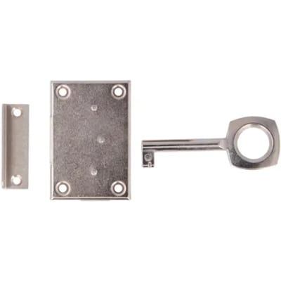 i-Fix opleg meubelslot | vernikkeld | 20 mm | met 1 sleutel | incl sluitplaat