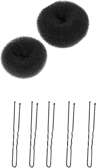 Haar Donut Set - Haar Broodje Maker - Kapsels Maken - Inclusief Haarspelden - 2 Stuks - Zwart
