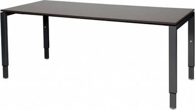 Verstelbaar Bureau - Domino 180x80 logan - zwart frame