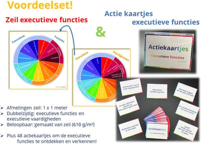Voordeelset: Dubbelzijdig zeil + actie kaartjes executieve functies