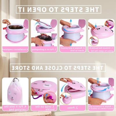Draagbare Kinder Toiletpot, Opvouwbaar en Compact, Ideaal voor Reizen en Buitenactiviteiten