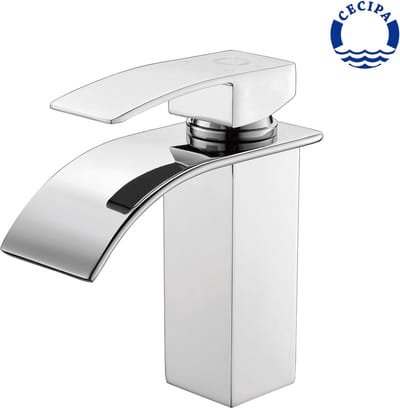 CECIPA max Wastafelkraan chroom - wastafelmengkraan - wastafelkraan waterval - Warm en Koud Keukenkraan - Kraan Badkamer - Kraan Wastafel -Chroom