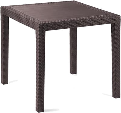 Bistrotafel Kunststof Vierkant 79x79 cm Beige voor Balkon en Tuin