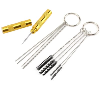 Dailygoods - Airbrush Set met Reinigingsgereedschap RVS Naald & Borstel