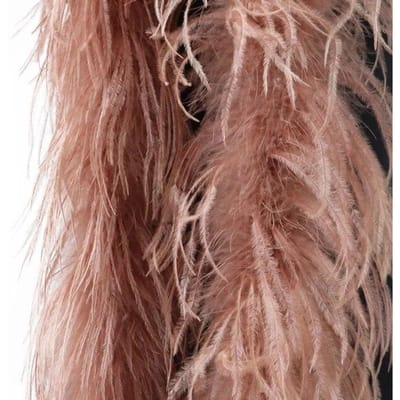 Kleurrijke 1ply Struisvogelveren Boa 2Meter Pluimen Sjaal voor Bruiloft Kleding Decoratie Naaien Ambachten Kostuum Kleding Accessoires L helder roze