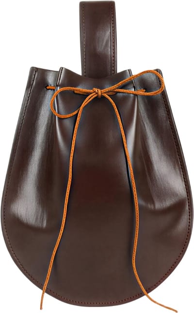 Middeleeuwse kunstleren heuptas – Bruin – Opbergtas en ridderzakje voor cosplay, Halloween, LARP en historische re-enactment, praktische en authentieke accessoires