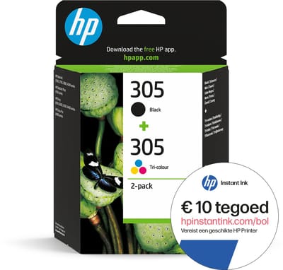 HP 305XL - Inktcartridge - Origineel - Hoge capaciteit - Kleur en Zwart + Instant Ink tegoed