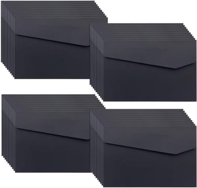 40 Zwarte Mini Enveloppen voor Kaartjes en Uitnodigingen (16.5 x 11.5 CM)