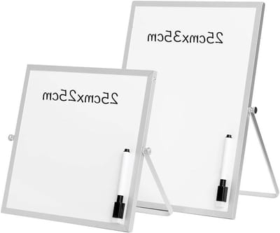Allecto Premium - Magnetisch Whiteboard Klein Dubbelzijdig Draagbaar Bord 25x25 cm Voor Thuis, School en Kantoor