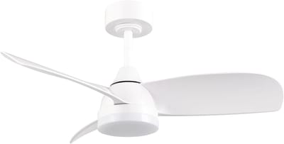 REALITY HELSINKI - Ventilator - Wit mat - incl. 1x SMD 20 W - Afstandsbediening - Geintegreerde dimmer - Traploos instelbare lichtkleur - Dimbaar met schakelaar - Niet externe dimbaar - Geheugenfunctie - Zomer- en wintermodus - 6 snelheidsniveaus
