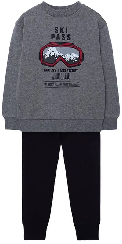 Boboli Fleece Trainingspak Grijs 5 Years Jongen