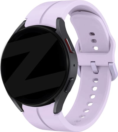 Bandz siliconen band 'Extreme' geschikt voor Samsung Galaxy Watch 7 (40 & 44mm) / Galaxy Watch 6 (Classic) / 5 40mm & 44mm / 5 Pro / Watch 4 (Classic) / Watch FE - Siliconen smartwatch bandje met gespsluiting - lichtpaars