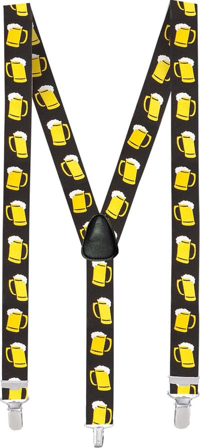 Boland - Bretels Bier Zwart - Volwassenen - Unisex - Student - Bierfeest