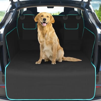 Famanu - Kofferbakbescherming hond, universeel, 185 x 105 cm, 900D waterdicht, krasbestendig, kofferbakbeschermingsmat, hondendeken met zij- en bumperbescherming, kofferbakdeken voor auto, SUV