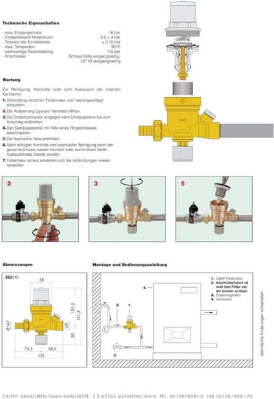 Automatische Vul- en Aftapkraan 1/2 Inch voor Centrale Verwarming