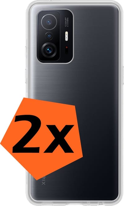 Hoes - 2 Stuks - Geschikt voor Xiaomi 11T - Sterk & Shockproof - Case Siliconen - Back Cover - Telefoon Hoes - Transparant