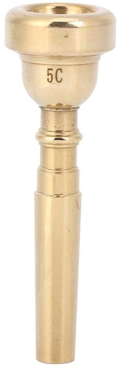 Dailygoods- Trompet Mondstuk Gemaakt van Hoogwaardig Messing - Gouden 5C - Schokbestendig - Elegant Ontwerp - Geschikt voor Beginners en Professionals - Heldere Klank - Trompetaccessoire