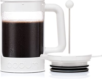 Bodum | Bean Cafetière voor ijskoffie / cold brew | Kunststof BPA-vrij | 1.5L | 12 kops | Wit