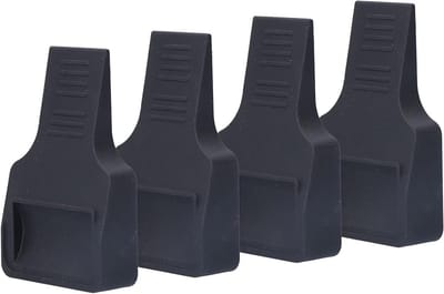 Wielstoppers Rubber - Meubelstabilisatoren Antislip Cups - Meubels Stabiliseren - U-vormig Vangrails Ontwerp - 4 stuks - Zwart