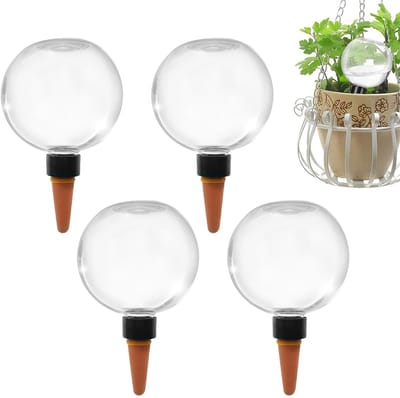 Dailygoods- Irrigatieballen 500 ml - Automatische Plantenbewateringsapparaten - Waterdispenser Planten - Zelfbewaterende Bewateringsbol - Voor Kamer/Balkon/Tuin - Transparante Kunststof/Keramiek - Plantenbewateringssysteem