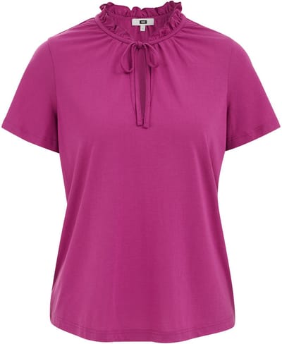 WE Fashion Dames T-shirt met ruches