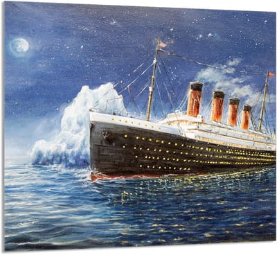 TMK ArtDeko - Snijplank - 65x60cm - Titanic - Gehard Glas