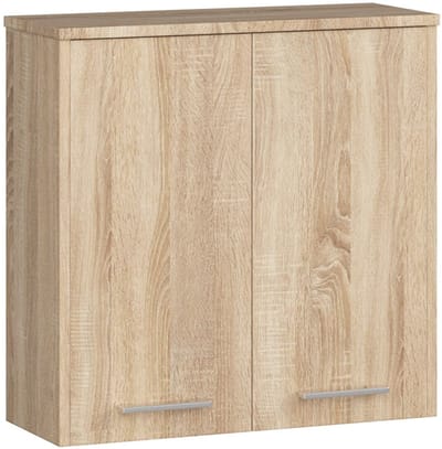Hangende Badkamerkast FIN W60 met 2 Deuren / AKORD Furniture Factory / Sonoma Eik / 60 x 60 x 22,5 cm