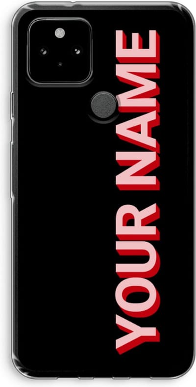 Gepersonaliseerd - Case Company® - Hoesje geschikt voor Google Pixel 5 hoesje - Namecase - Soft Cover Telefoonhoesje - Bescherming aan alle Kanten en Schermrand