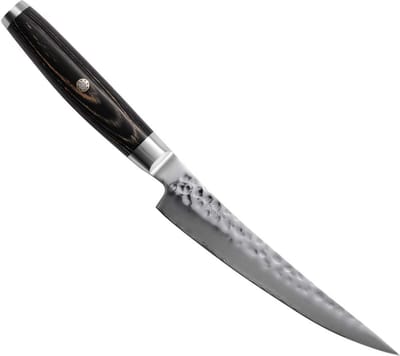 Yaxell Ketu Uitbeenmes 15 cm – SG2 Stalen Kern – Tsuchime Finish – Pakkahout Handvat