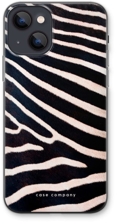 Case Company® - Hoesje geschikt voor iPhone 13 hoesje - Zebra - Soft Cover Telefoonhoesje - Bescherming aan alle Kanten en Schermrand