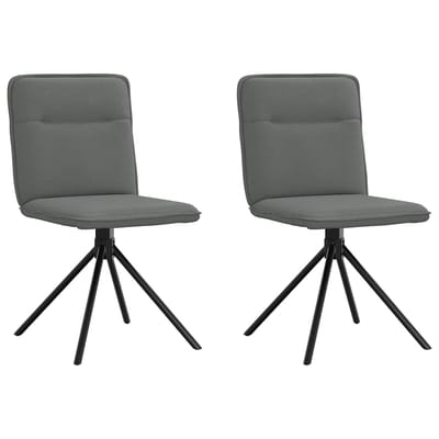 vidaXL - Eetkamerstoelen - 2 - st - stof - donkergrijs