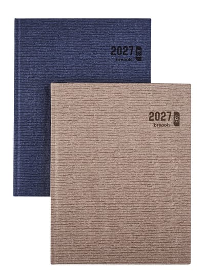 Brepols bureau agenda 2027 - ECOTIMING [0.180] - KAZAR - Bureau agenda - 1 week op 2 pagina's - Weekoverzicht - Blauw - 17.1 x 22 cm