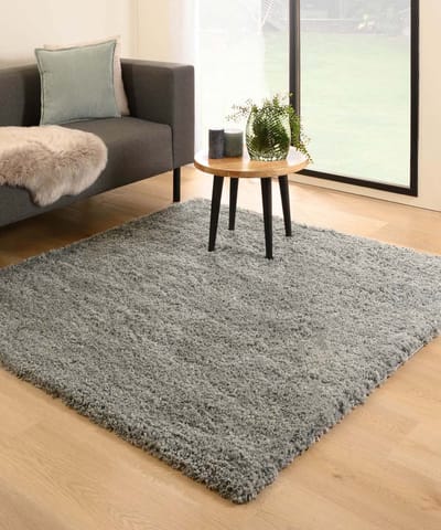 Vierkant hoogpolig vloerkleed - Cozy Shaggy grijs 300x300