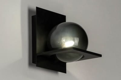 Lumidora Wandlamp 73111 - Voor binnen - MADI - G9 - Zwart - Grijs - Metaal - Badkamerlamp