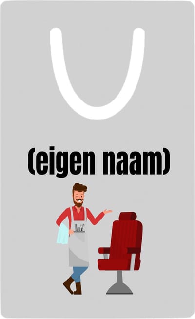 Hacebo® - kapper met eigen naam metalen boekenlegger - Kapper - iemand die kapper is - barbershop - cadeau - verjaardag - zelf gepersonaliseerd Bladwijzer boekenleggers - 7.6 cm x 5cm