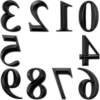 Huisnummer - Adres Sticker - Huis Aanduiding - Weerbestendig Materiaal - 5CM - Zwart