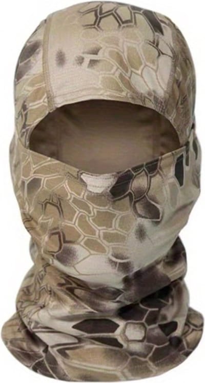 Bovista Winter Masker - Balaclava - Ski Mask - Ski Masker - Bivakmuts - Full Face Mask - Beige Slangenhuid