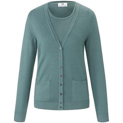 Twinset 100% scheerwol Van Peter Hahn groen