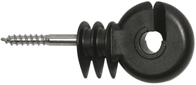 Ringisolatoren - Omheining Isolatie - Veilig Vee - Slagvast Speciale Kunststof - Tot 12mm Touw - Zwart