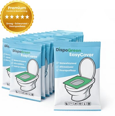 DispoGreen EasyCover Premium - Disposable Toilet Seat Cover | Papieren wegwerp WC-brildekjes - 10 Stuks