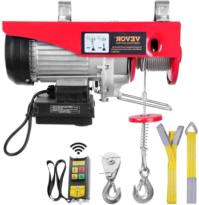 Elektrische Lier - Kabeltakel Hefmachine - Materiaal Hefen - Krachtige Koperen Motor - 800 kg - Grijs