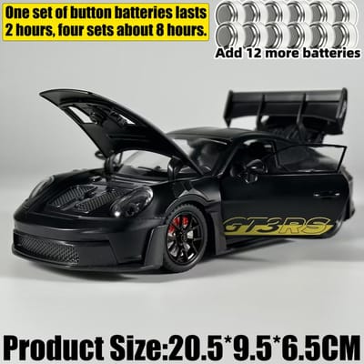 1:24 Porsche 911 Gt3 Rs 992 Generatie Gt Sportwagen Legering Metaal Diecast Modelauto Hoge Simulatie Voertuig Huis Trendy Ornamenten
