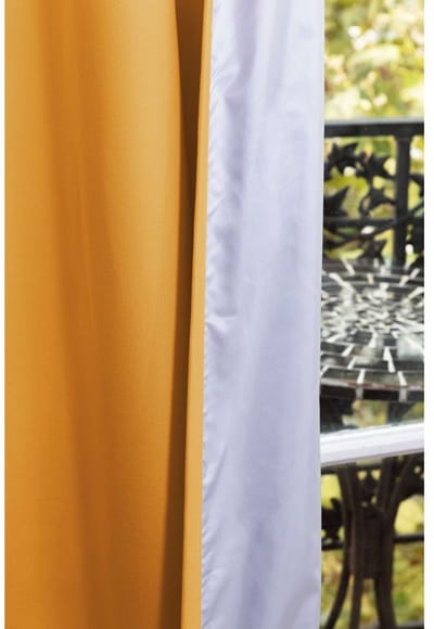 MOONDREAM ThermActiv® Winter+Zomer Thermisch Gordijn | Anti-Koude en Anti-Warmte Isolatie | Gepatenteerde Technologie | EU-fabricaat | Plooiband | Geel MC215 | 130 x 250 (BxH) cm