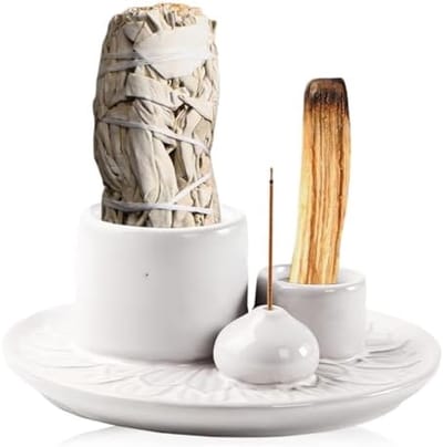 PromoHome Keramische Wierookhouder - 4-in-1 Multifunctioneel Design - Hittebestendig