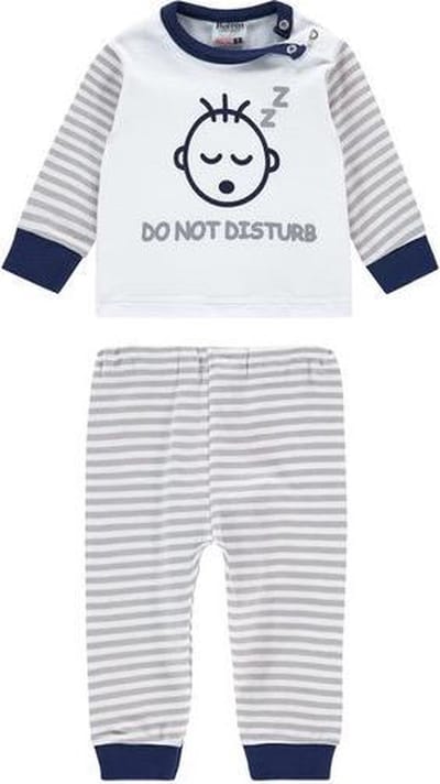 Beeren Baby pyjama Do not Disturb Grijs maat 50/56
