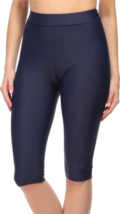 Merry Style MS-MS10-334-SWLE Dames lange Zwembroek - Zwemshorts - Bikinibroekje - Elastische tailleband - Polyamide & Elastaan - Marineblauw (6007) - 38
