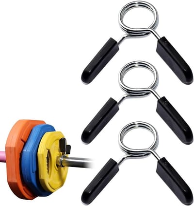 Set van 3 Dumbbells met ABS Veerklem, 25 mm voor Gewichtheffen, Krachttraining en Fitnessaccessoires